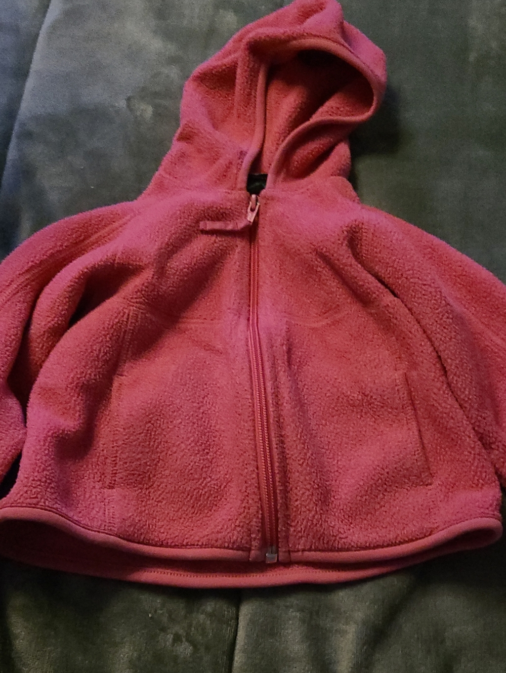 L.L. Bean Girls' Rose Pink Hooded Fleece Puffer Jacket